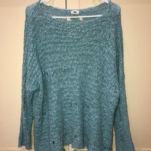 Turquoise knit sweater